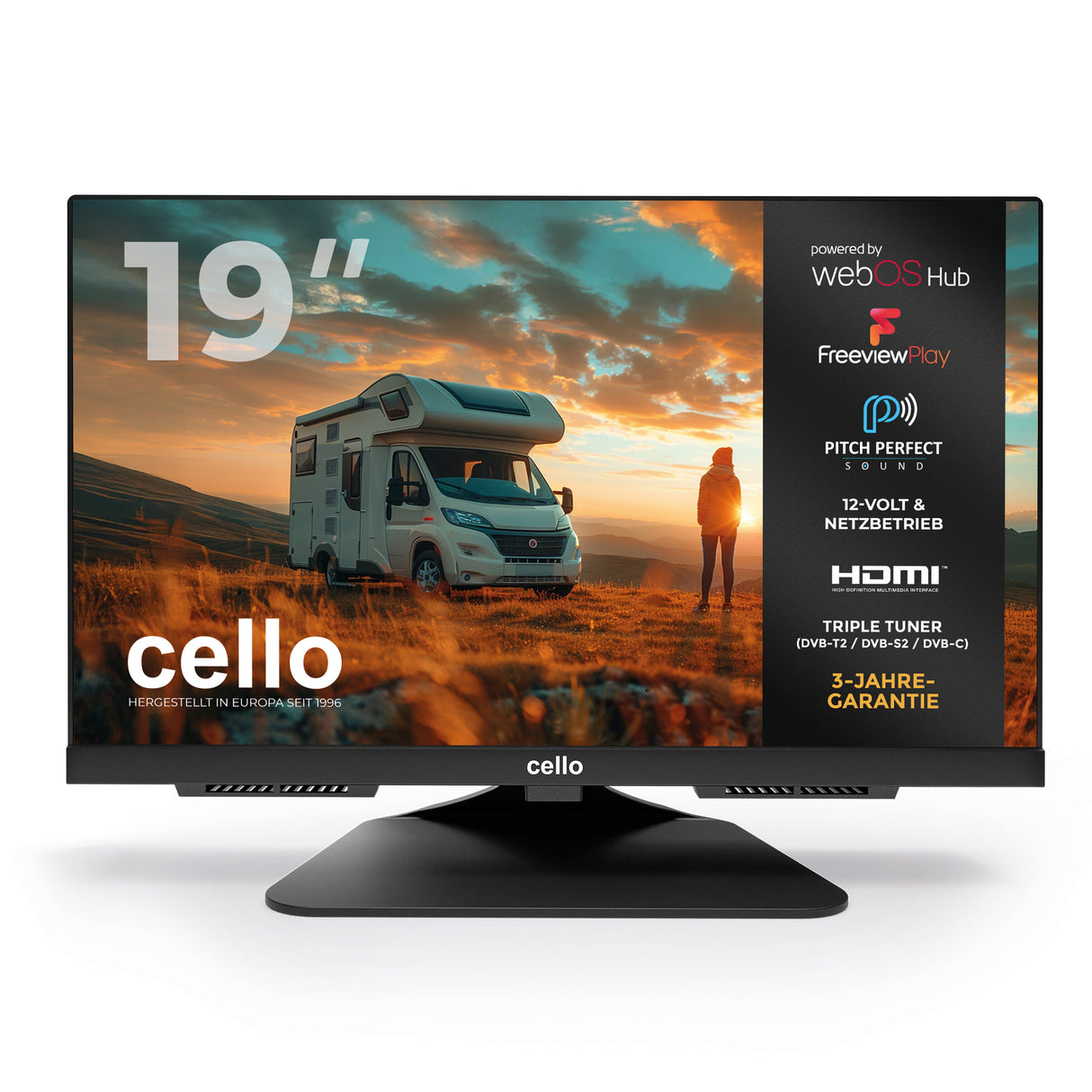 19″ Smart WebOS 12-Volt Traveller TV mit Perfect Pitch Sound