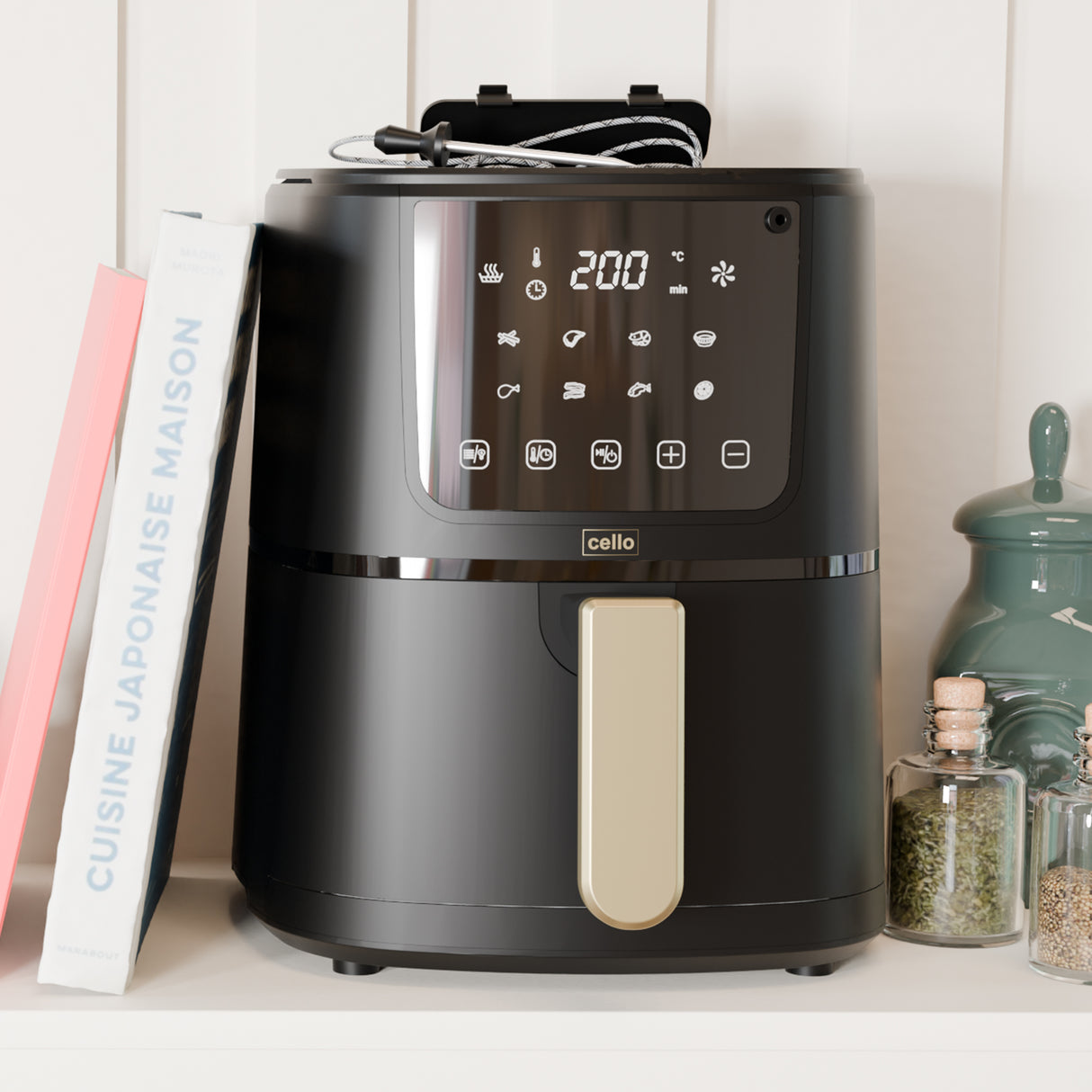 Kitchen Bundle - Digital Kettle + 2 Slice Toaster + Single Air Fryer