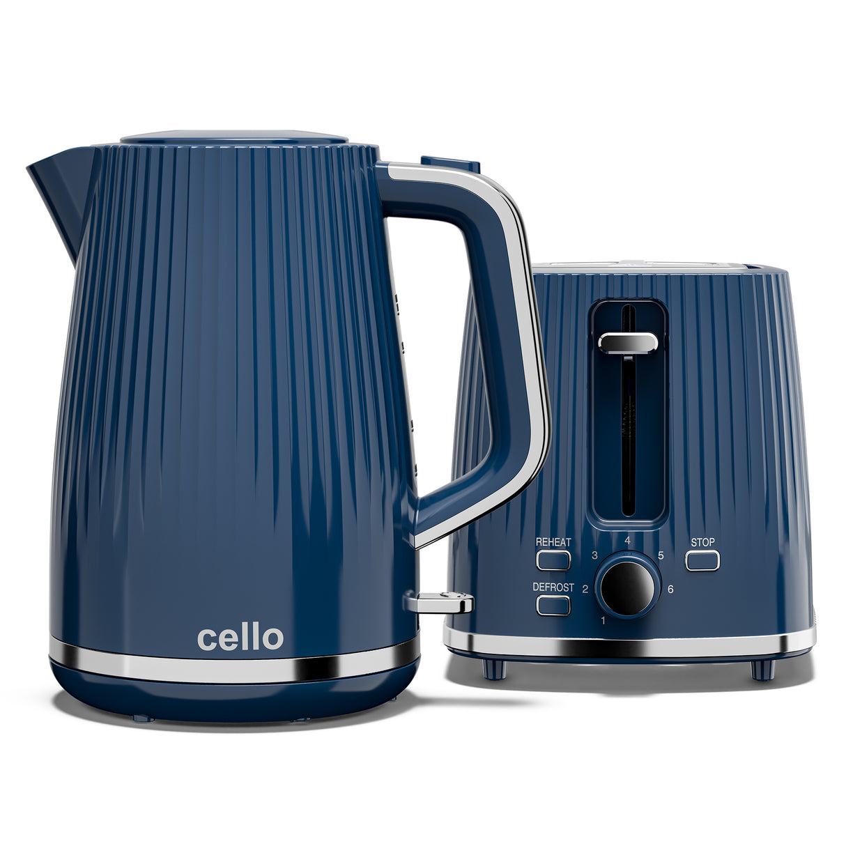 Breakfast Bundle - Textured Kettle + 2 Slice Toaster