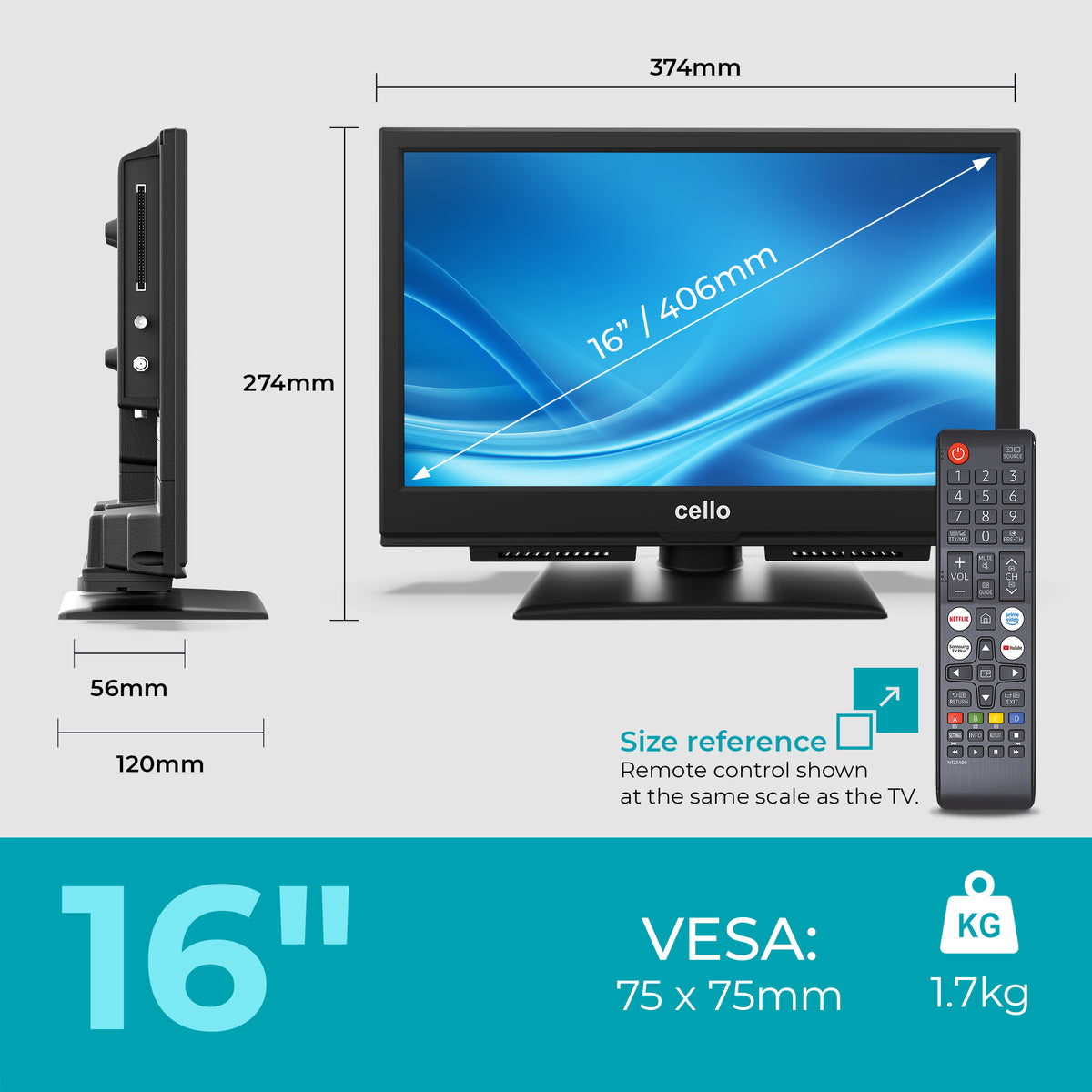16 inch Smart Samsung Plus TV with Pitch Perfect Sound