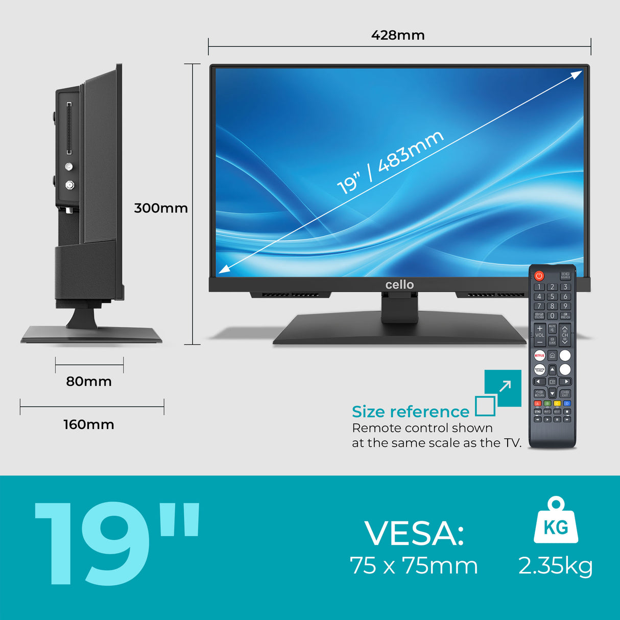 19 inch Smart Samsung Plus TV with Pitch Perfect Sound