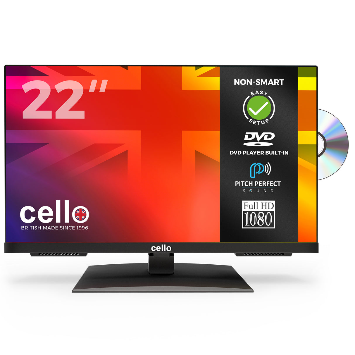 22” Full HD TV with built-in DVD Player & Perfect Pitch Sound