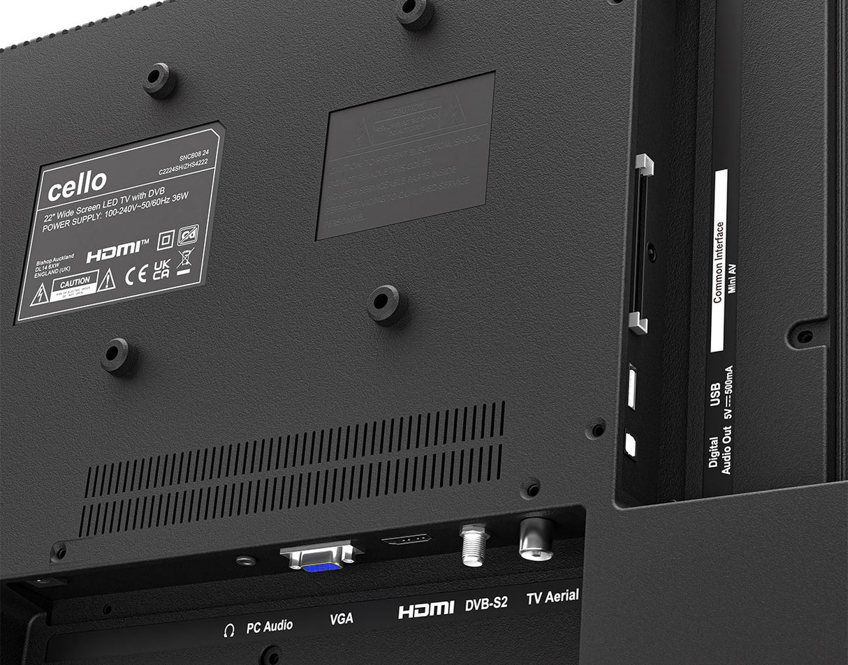 22-Zoll-Full-HD-Fernseher mit Perfect Pitch Sound und Satellitentuner