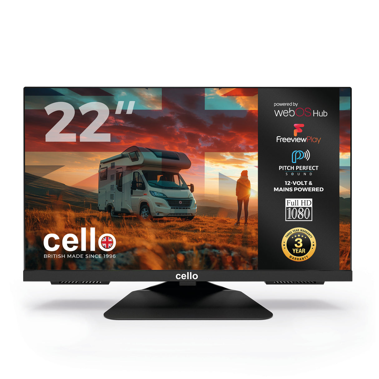 22″ C2224WS-TRAV Smart 12-Volt Full HD TV with Perfect Pitch Sound