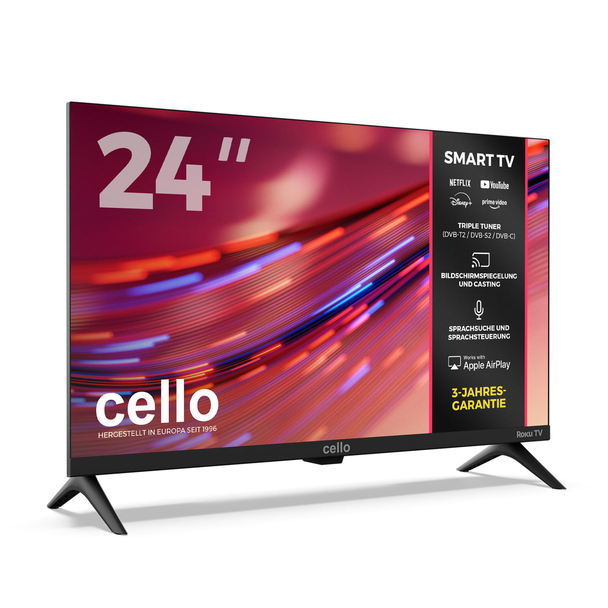 24 Zoll Smart Roku Frameless TV mit Free TV (DE)