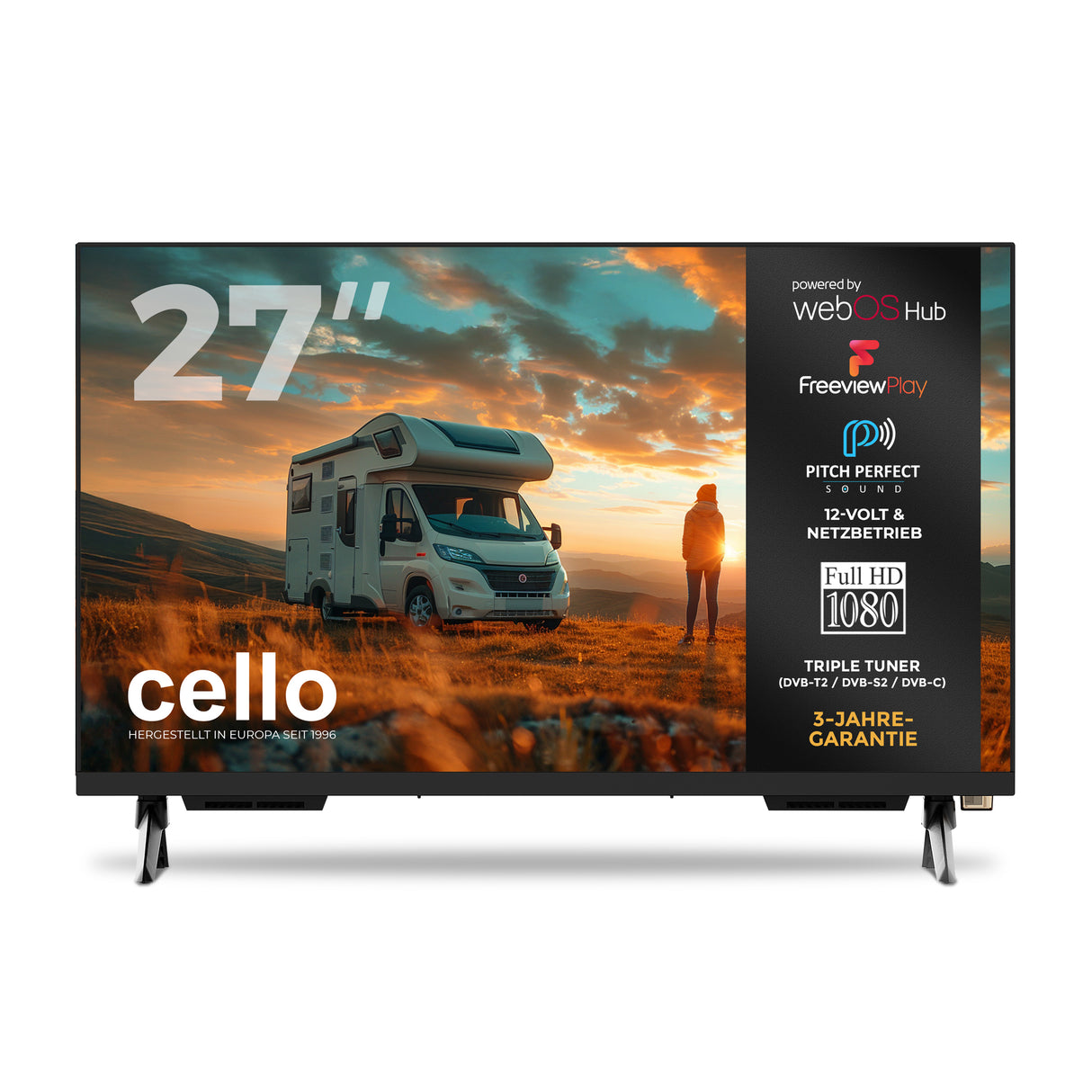 27″ Smart WebOS TV 12-Volt Traveller TV mit Freeview Play