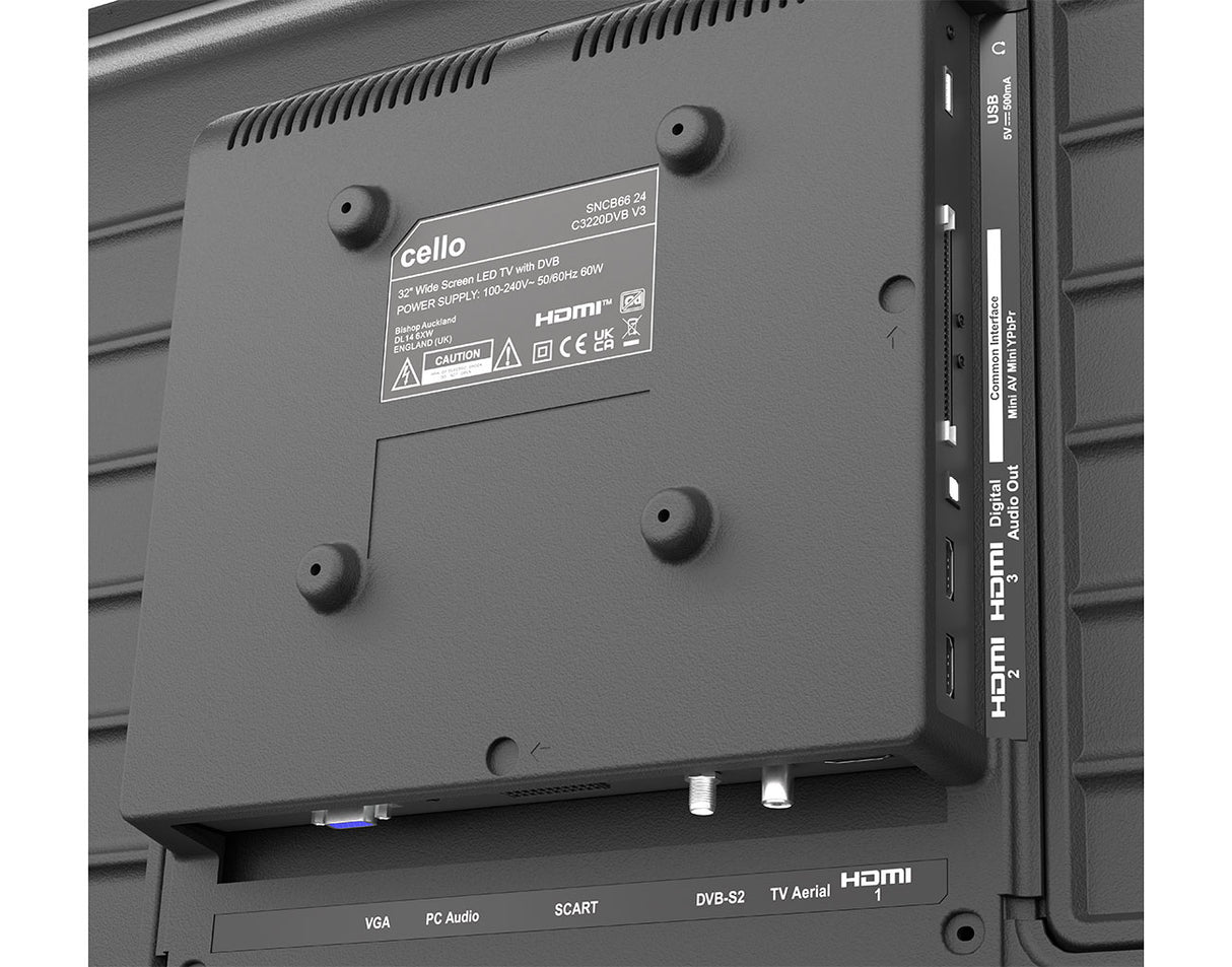 32-Zoll-HD-Ready-LED-Digitalfernseher mit integriertem Freeview T2 HD