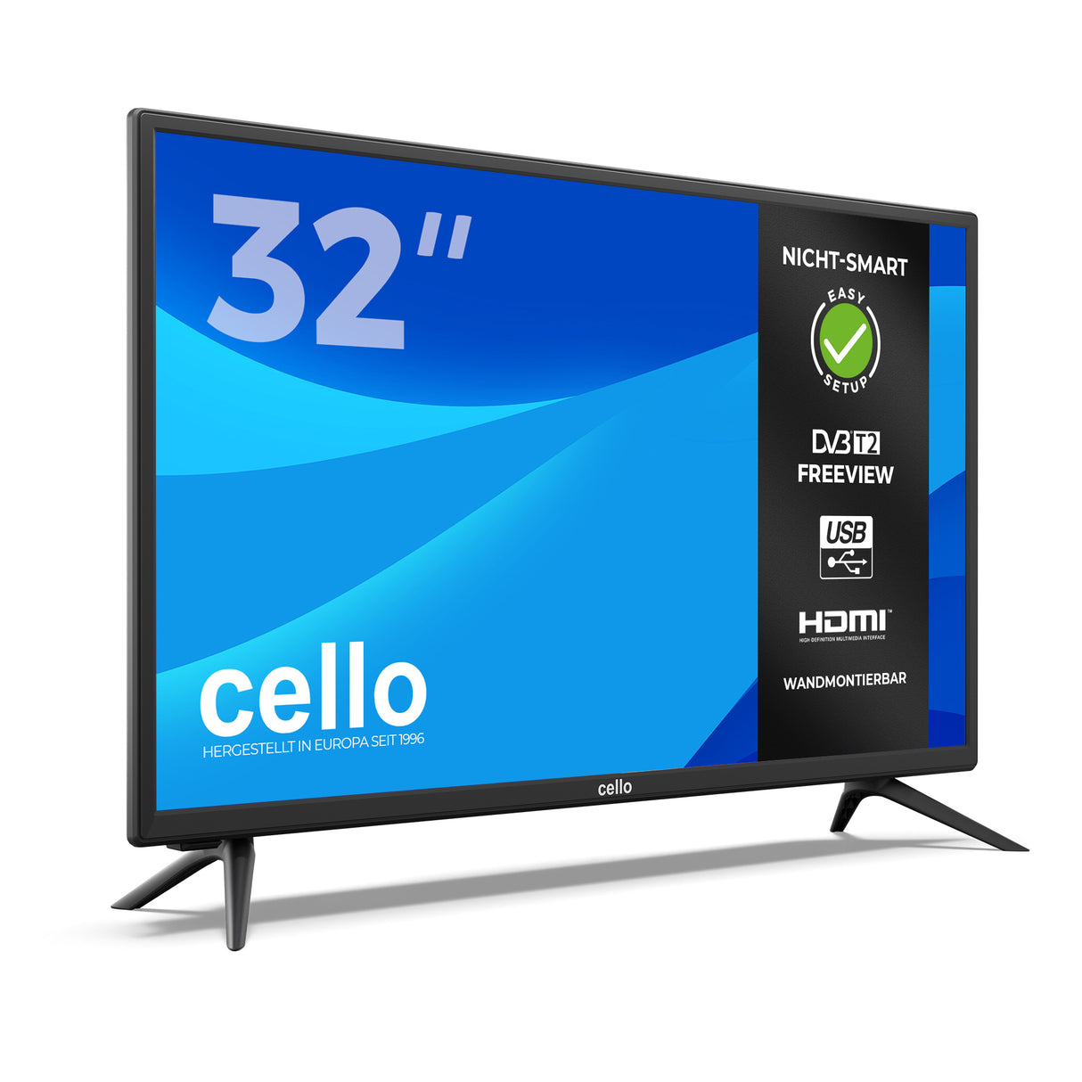32-Zoll-HD-Ready-LED-Digitalfernseher mit integriertem Freeview T2 HD