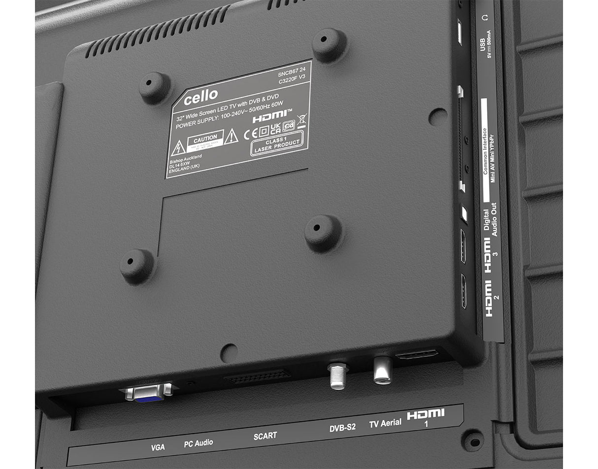 32" HD Ready LED TV with DVD Player and Freeview T2 HD