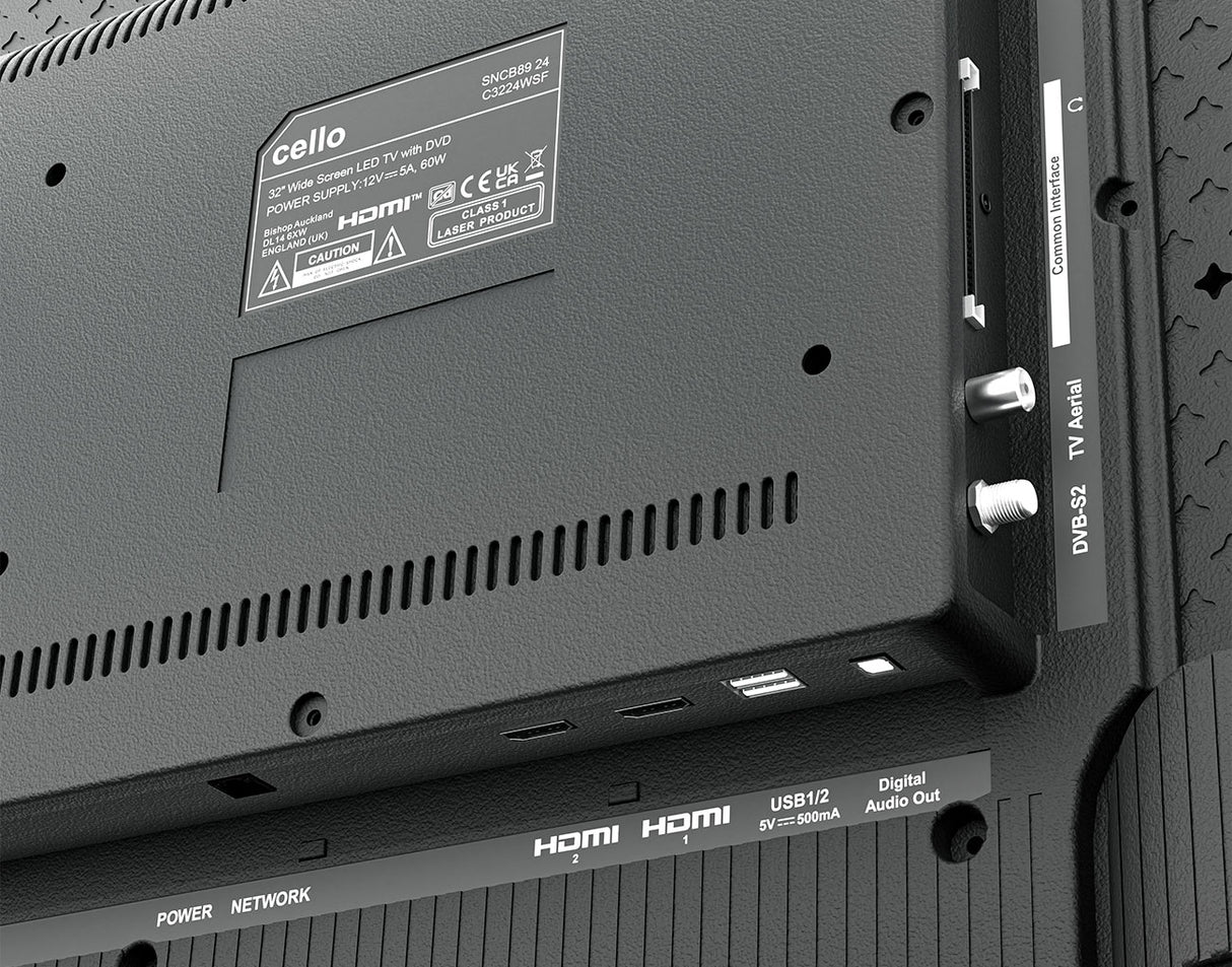 32″ Smart WebOS TV mit DVD-Player und rahmenloser Blende