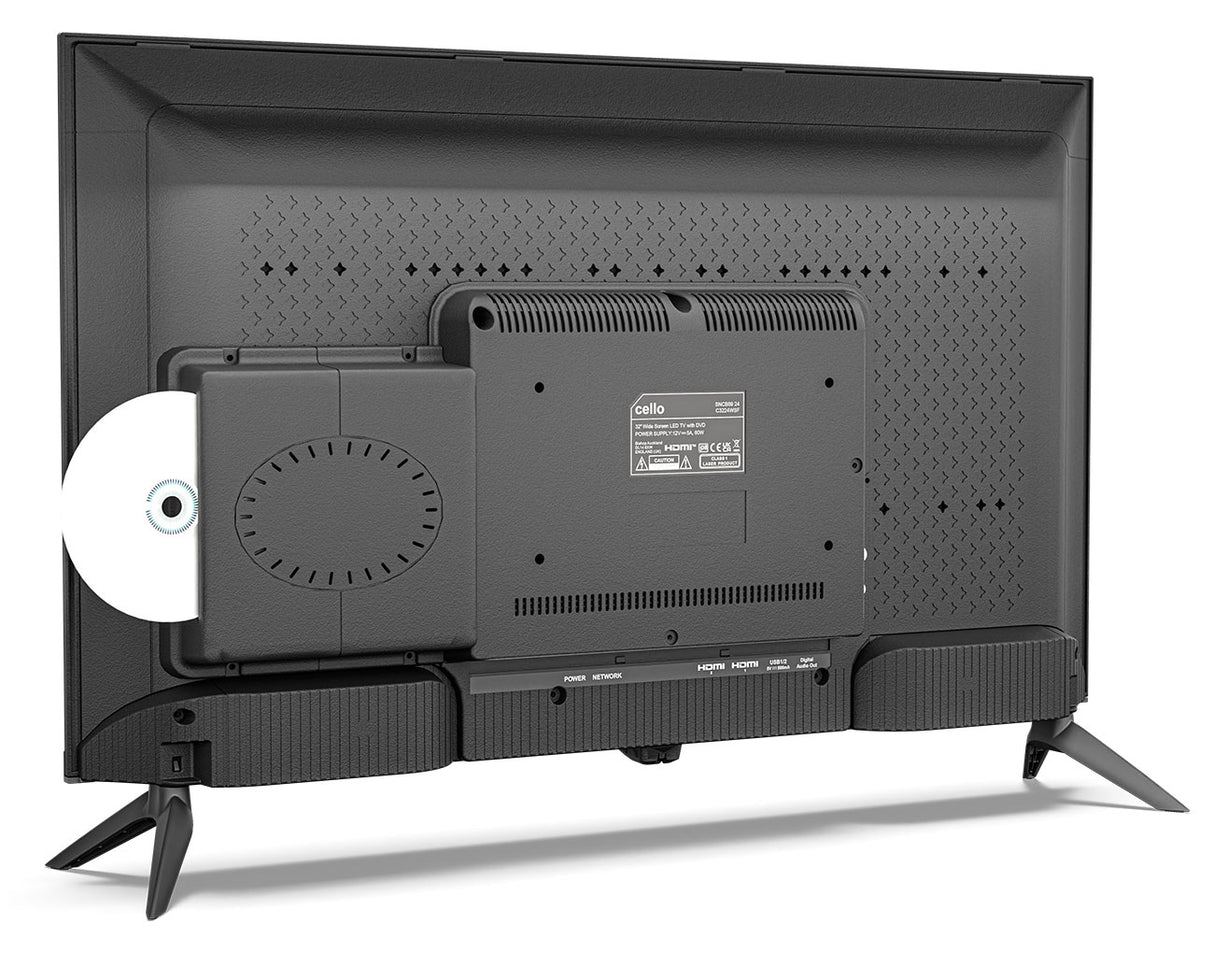 32″ Smart WebOS TV mit DVD-Player und rahmenloser Blende