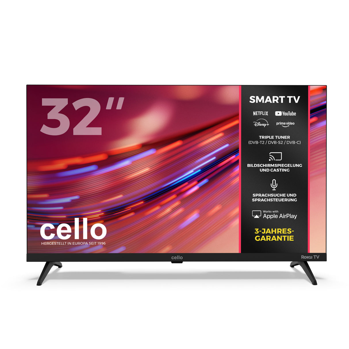 Cello 32" Smart Frameless TV mit FREELY (DE)