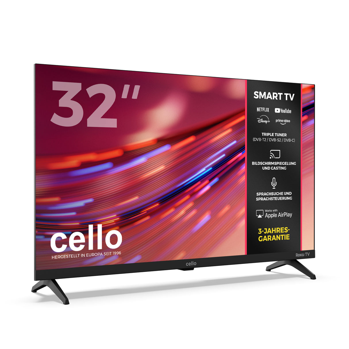 Cello 32" Smart Frameless TV mit FREELY (DE)