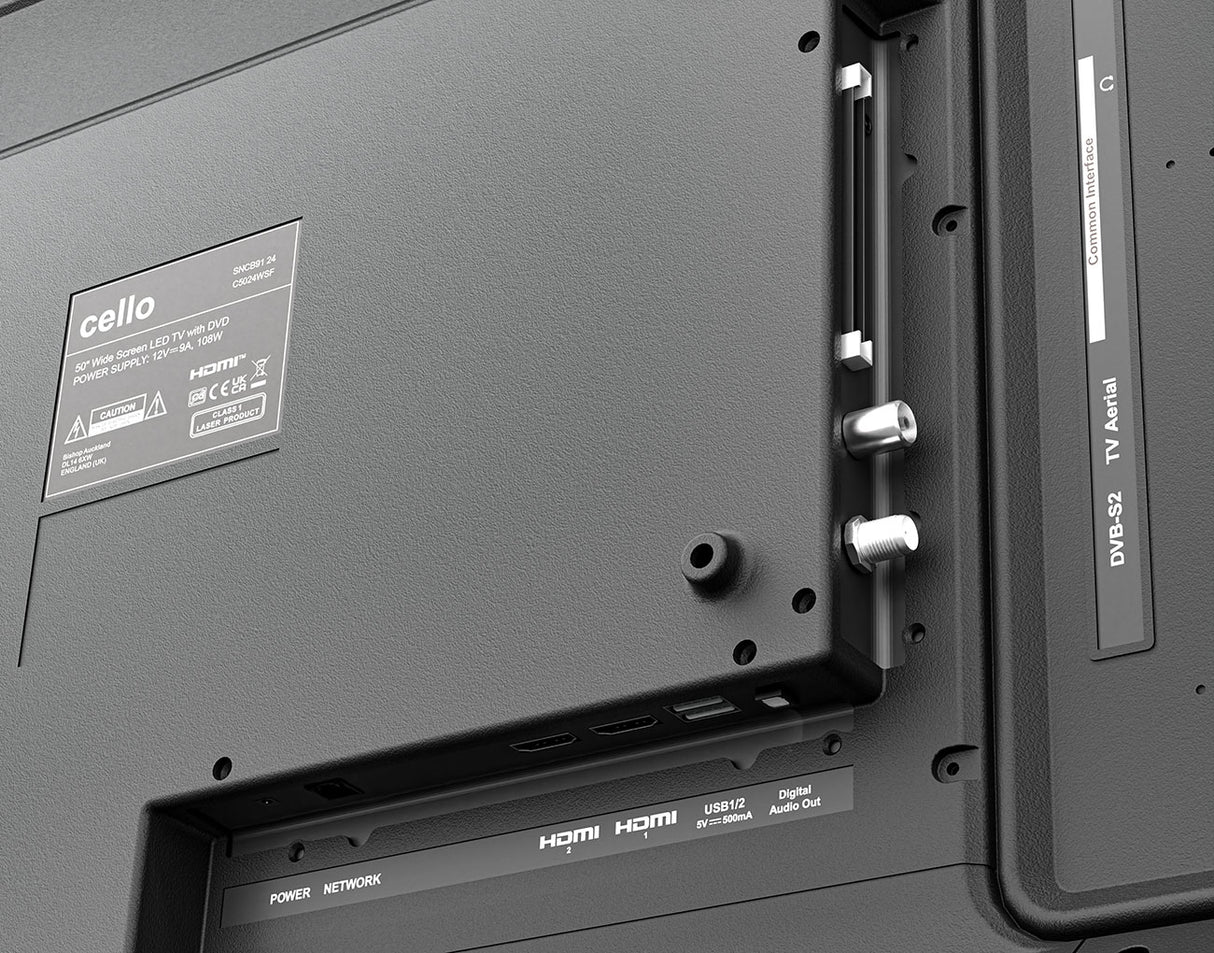 50-Zoll-Smart-WebOS-Fernseher mit integriertem DVD-Player und Freeview Play