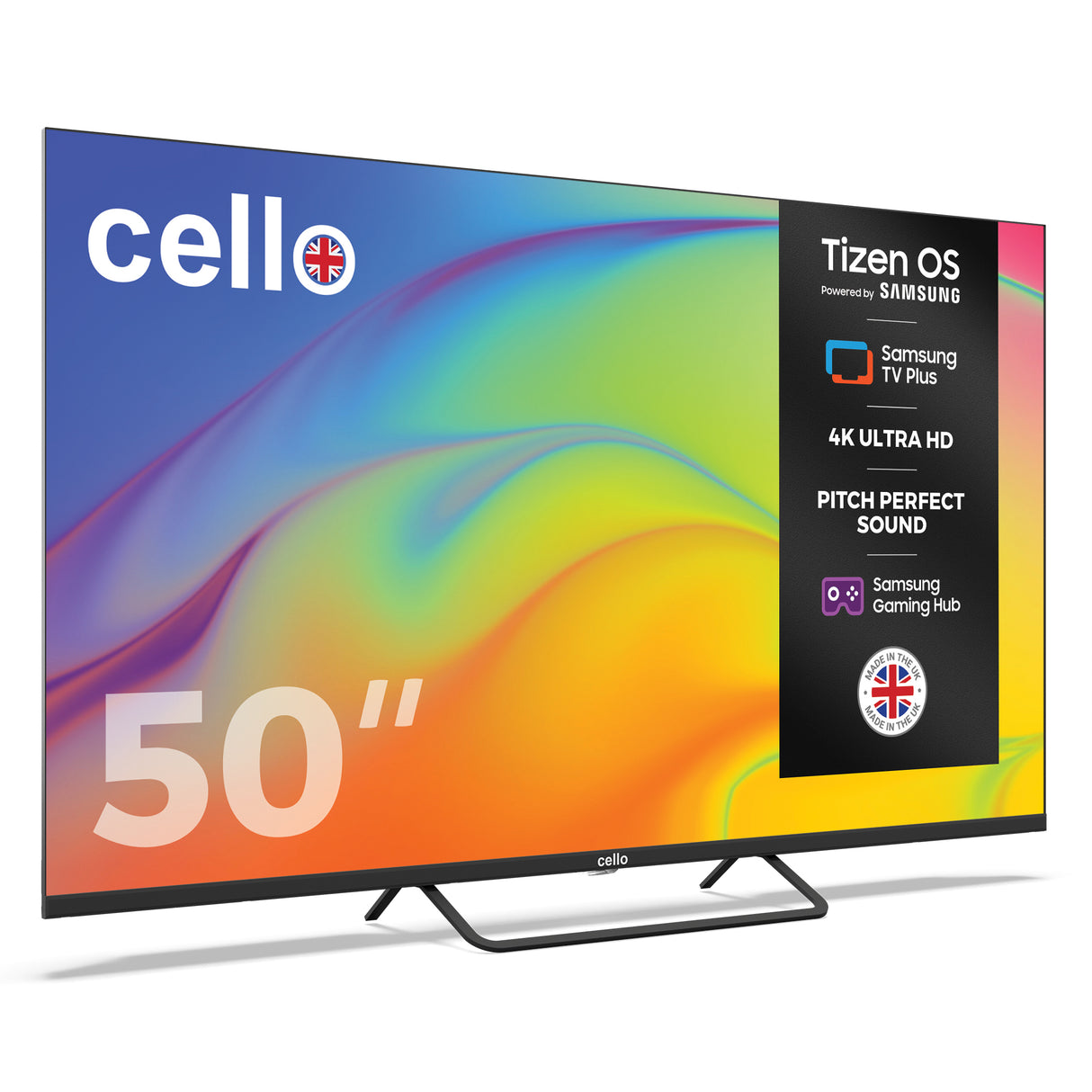 50 inch Cello - Tizen Samsung OS Plus 4K UHD TV with Frameless Bezel