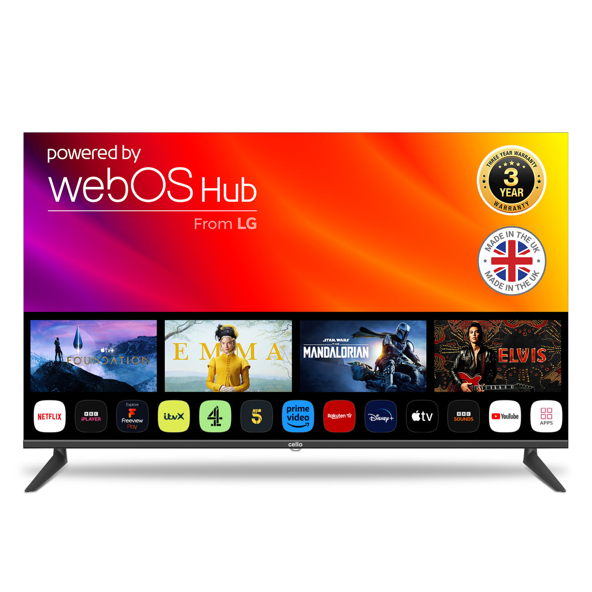 55" 4K Ultra HD WebOS Smart TV mit Freeview Play
