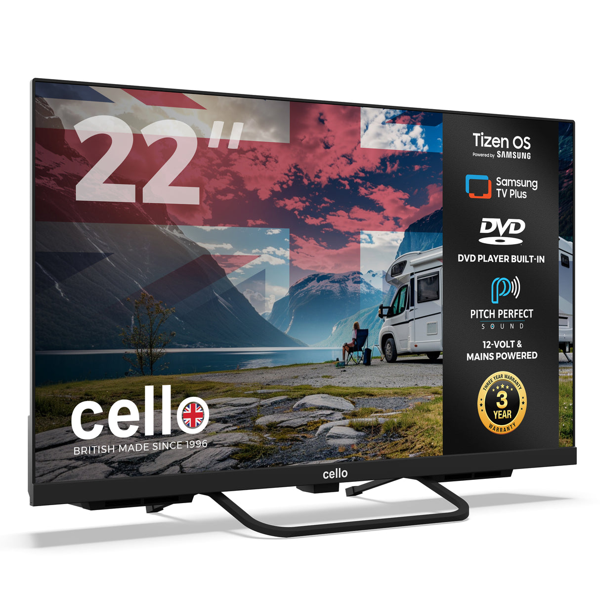 22 inch Smart Samsung Plus 12-Volt Traveller TV with DVD Player