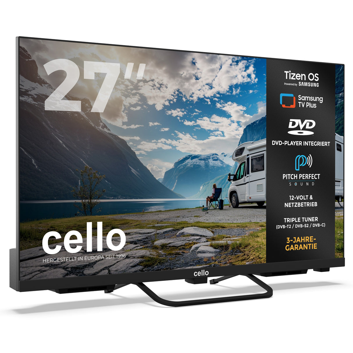 27 inch Smart Samsung Plus 12-Volt Traveller TV with DVD Player (DE)