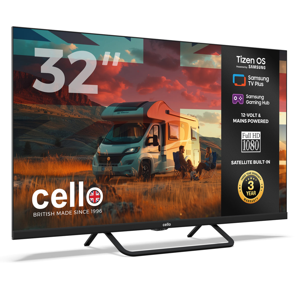 32 inch Smart Samsung Plus 12-Volt Traveller TV with Frameless Bezel