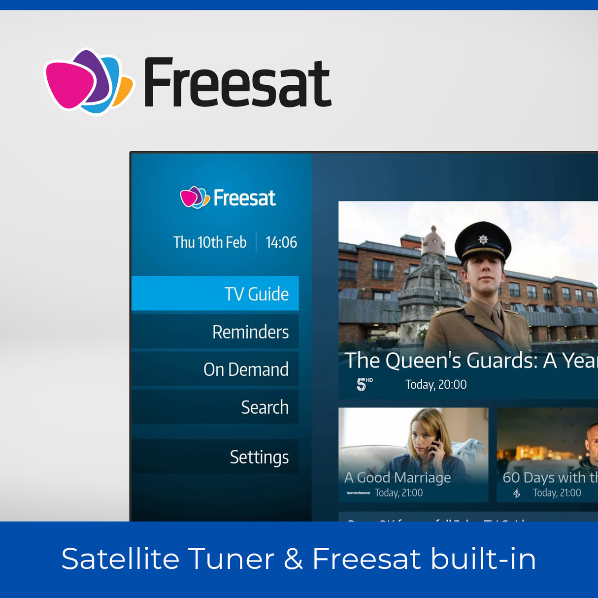 50″ Smart WebOS 4K Ultra HD-Fernseher mit Freeview Play und rahmenloser Blende