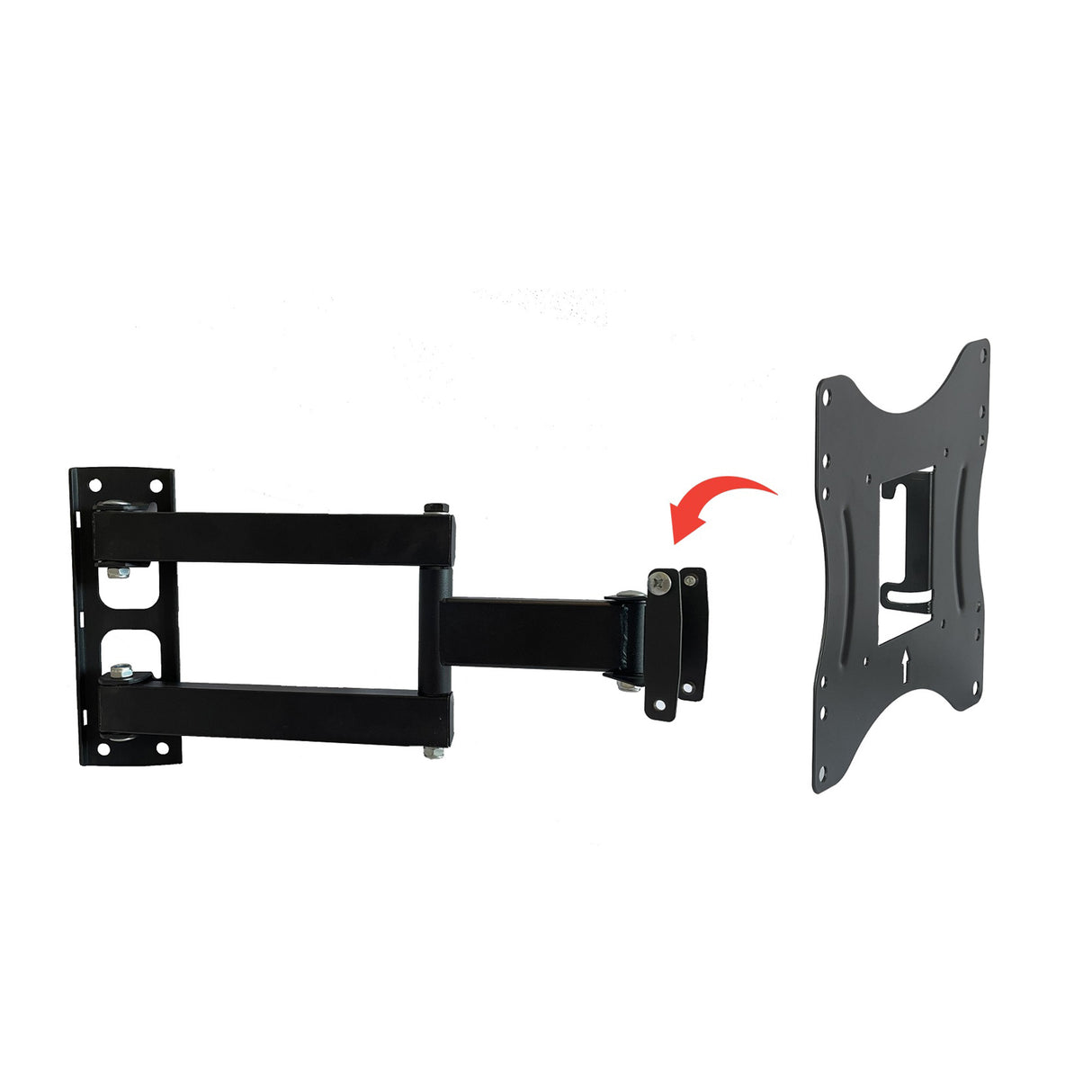 LO33 Adjustable Full Motion TV Wall Mount with Tilt & Swivel, 10–43”