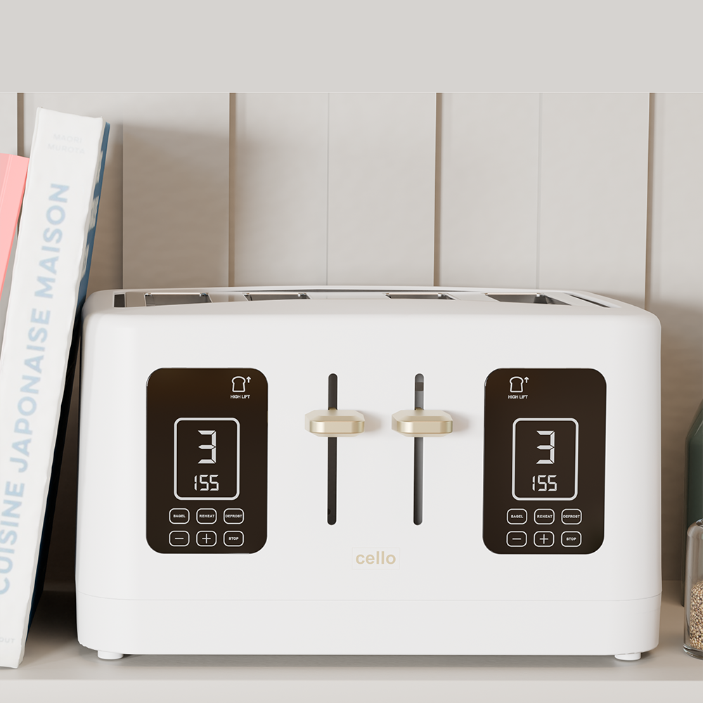 Breakfast Bundle - Digital Kettle + 4 Slice Toaster