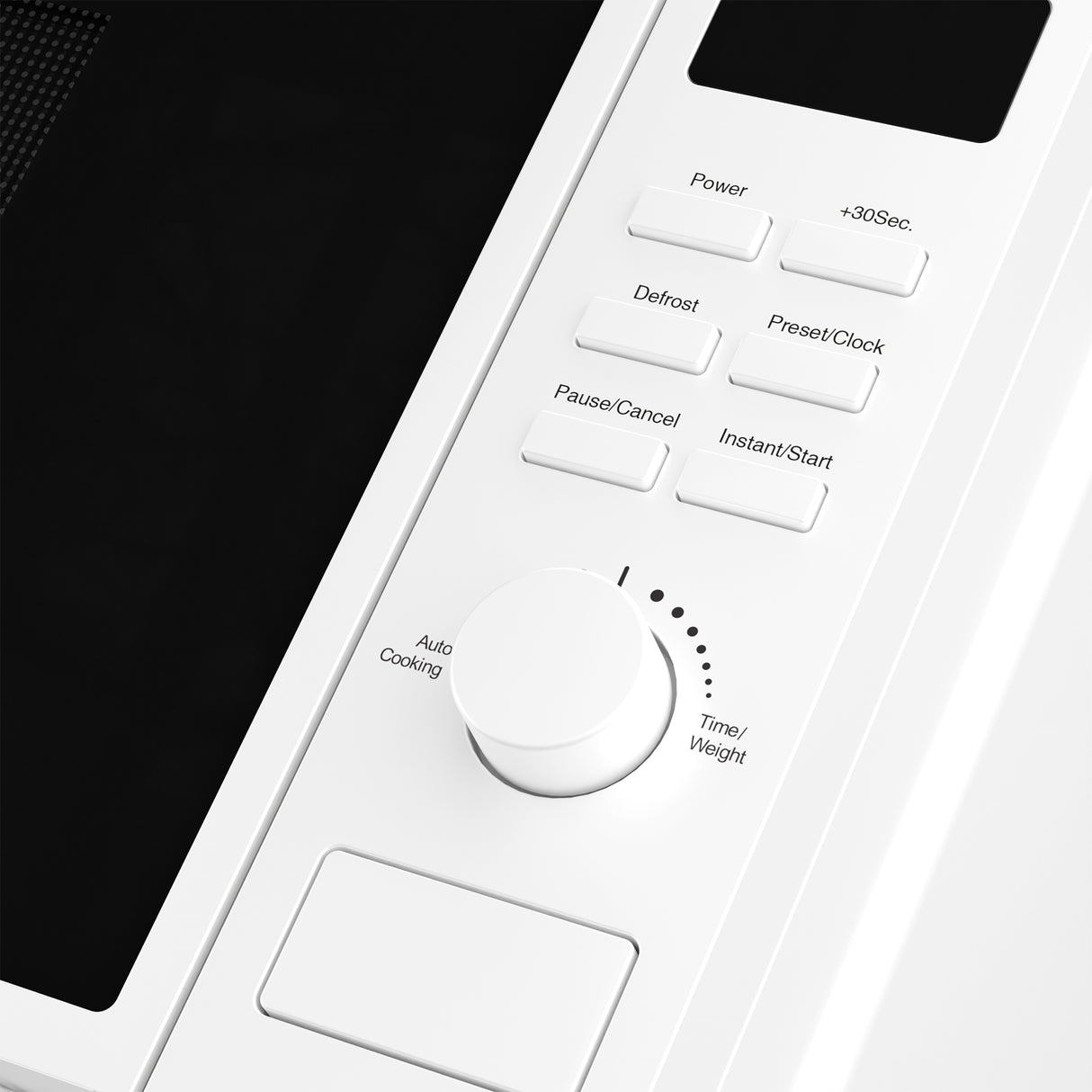 20L White Digital Microwave, 800W