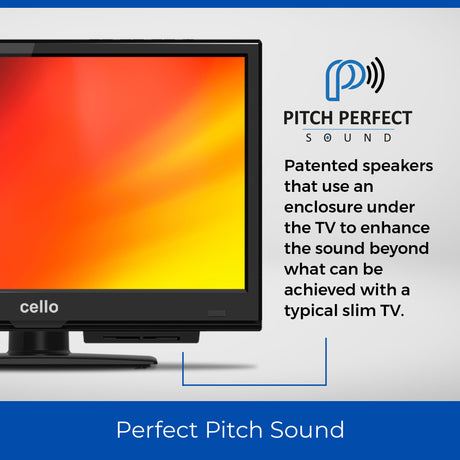 cello 16 inch tv with pitch perfect sound