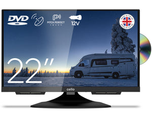 22″ Traveller 12-Volt Full HD TV with DVD Player & Satellite Tuner