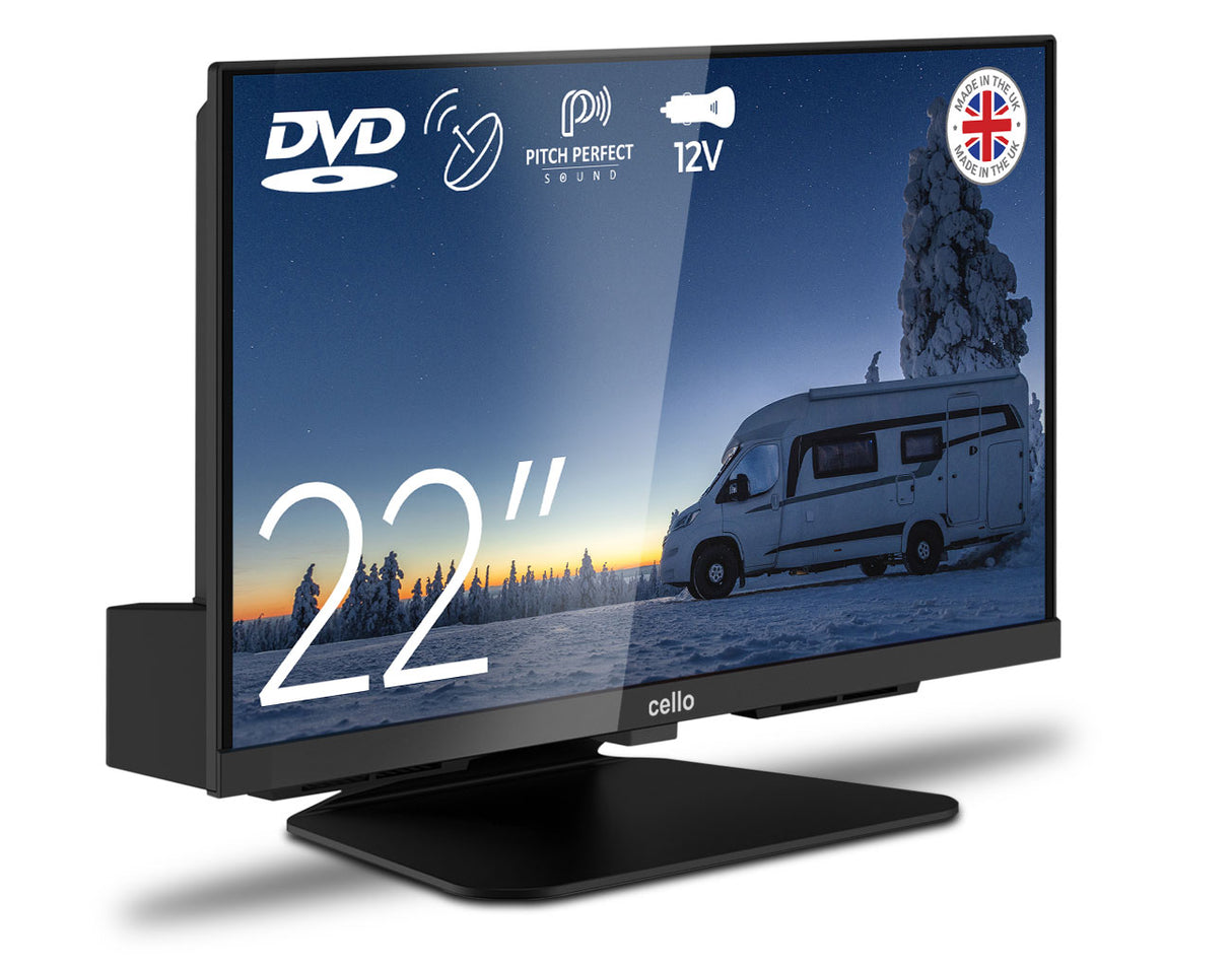 22″ Traveller 12-Volt Full HD TV with DVD Player & Satellite Tuner