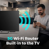 24 inch Voyager Smart Samsung Plus TV with built-in 5G Wi-Fi Router