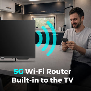 22 inch VOYAGER Smart Samsung Plus TV with built-in 5G Wi-Fi ROUTER