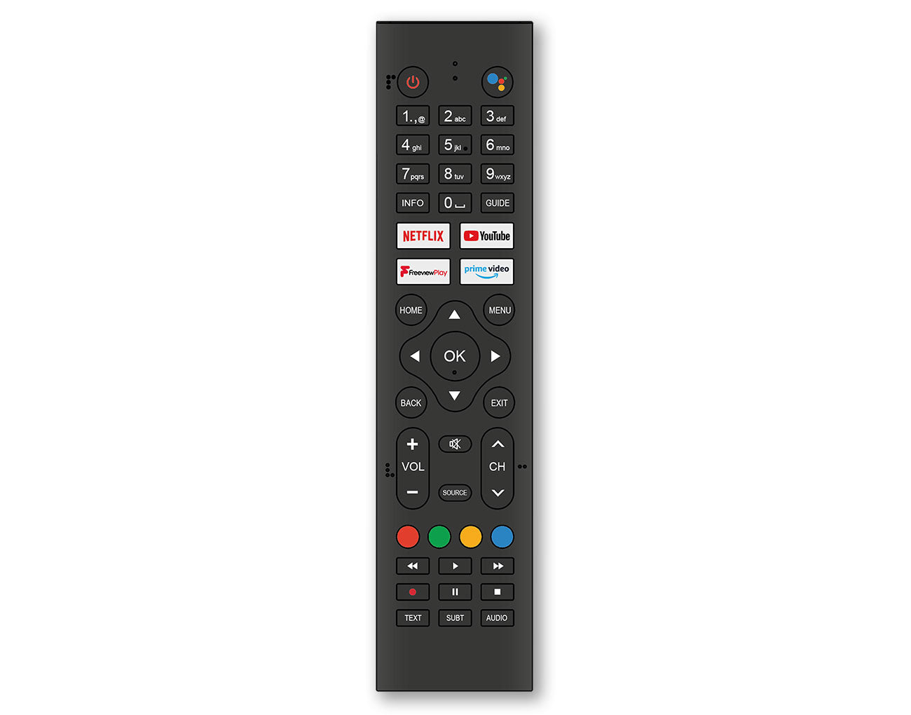 Replacement Android Smart TV Remote Non 4K