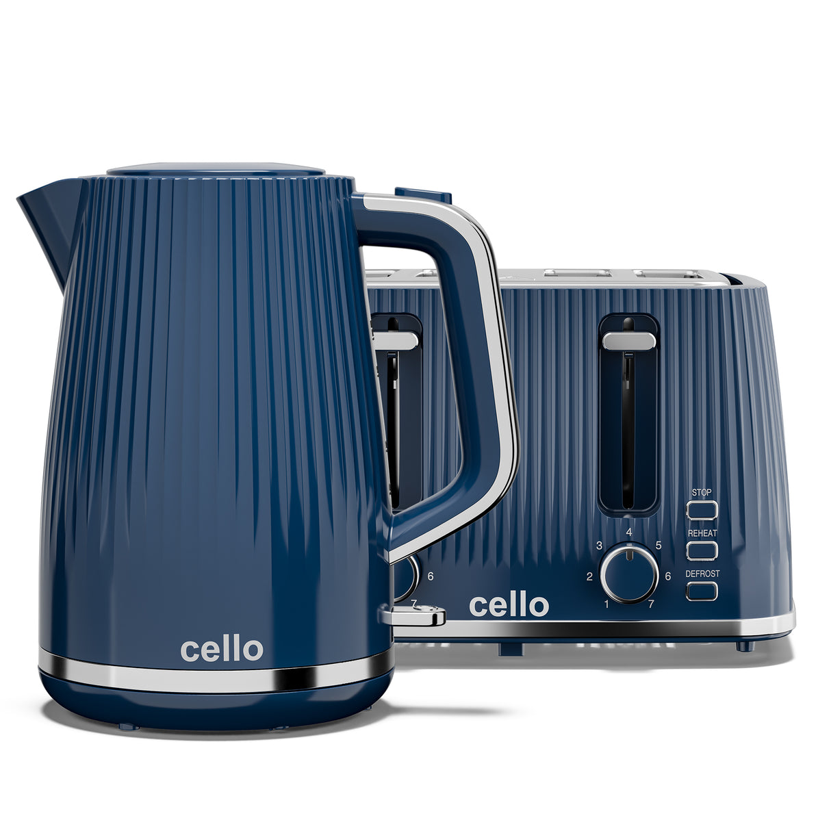 Breakfast Bundle - Textured Kettle + 4 Slice Toaster