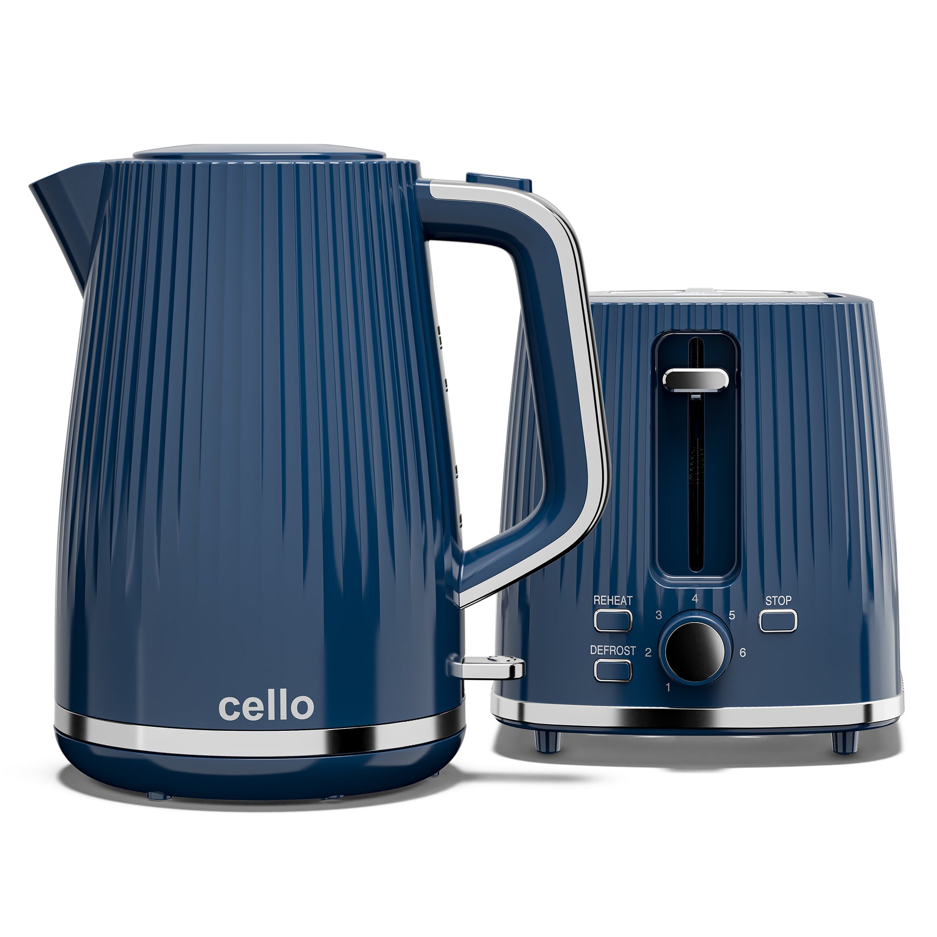 Breakfast Bundle Textured Kettle + 2 Slice Toaster