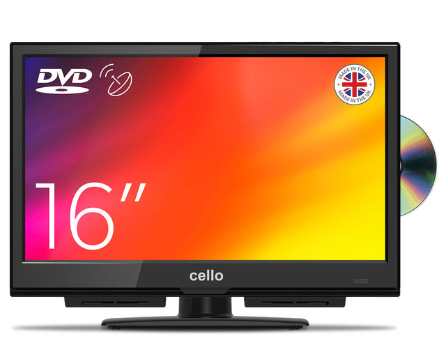 16 inch cello tv with dvd player and pitch perfect sound