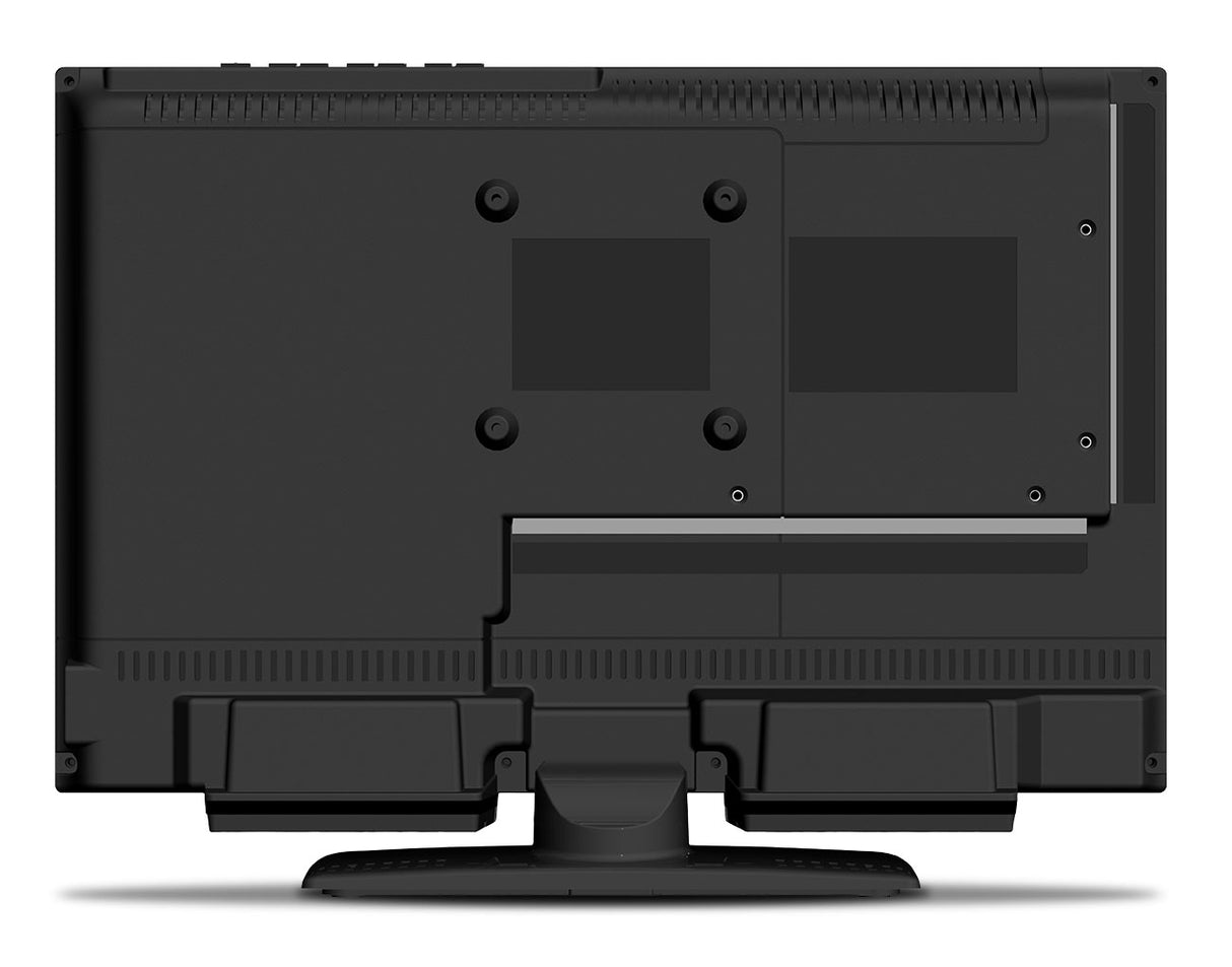 back view of cello webos 16 inch tv with pitch perfect sound