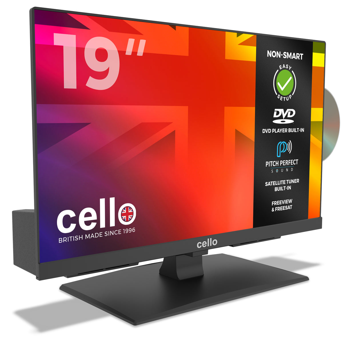 19” LED TV with built-in DVD Player & Perfect Pitch Sound