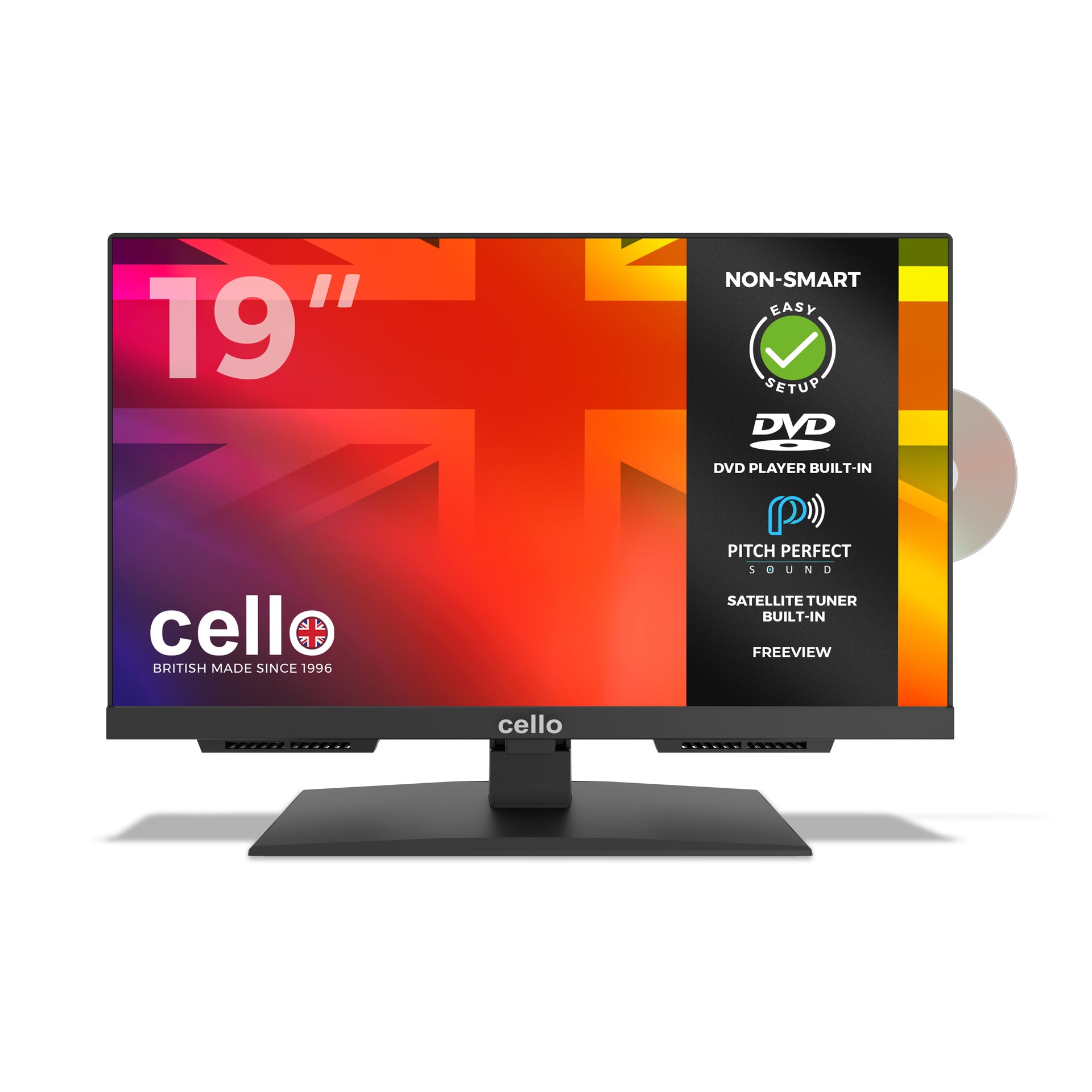 19” LED TV built DVD Player & Perfect Pitch Sound