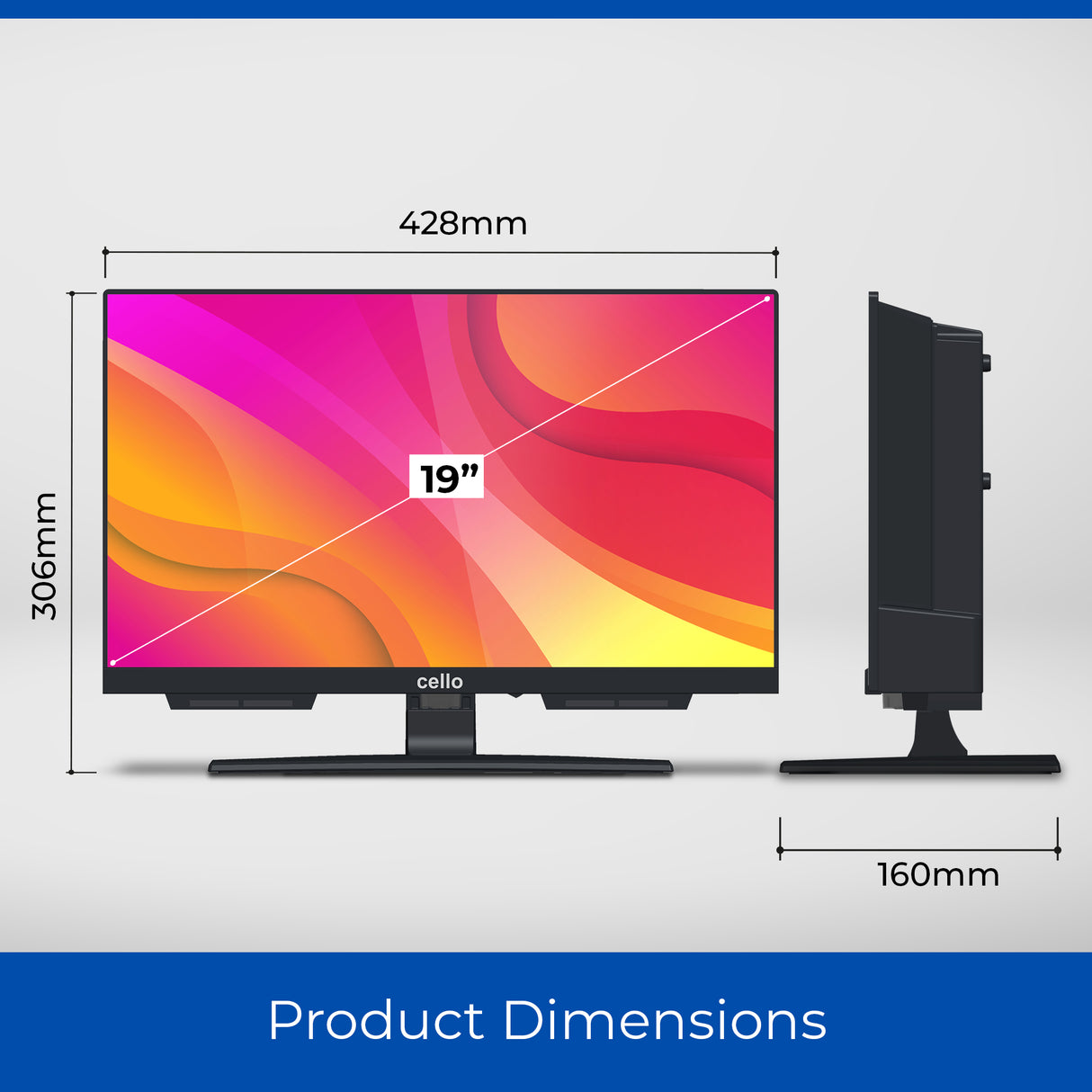 19” LED Digital TV with Perfect Pitch Sound & Satellite Tuner