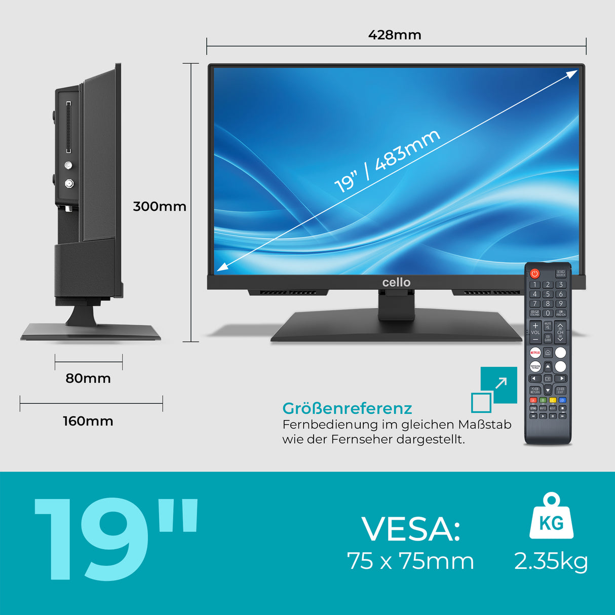 19 Zoll Smart Samsung Plus TV mit Pitch Perfect Sound