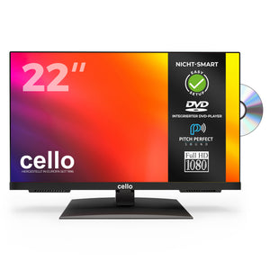 22-Zoll-Full-HD-Fernseher mit integriertem DVD-Player und Perfect Pitch Sound