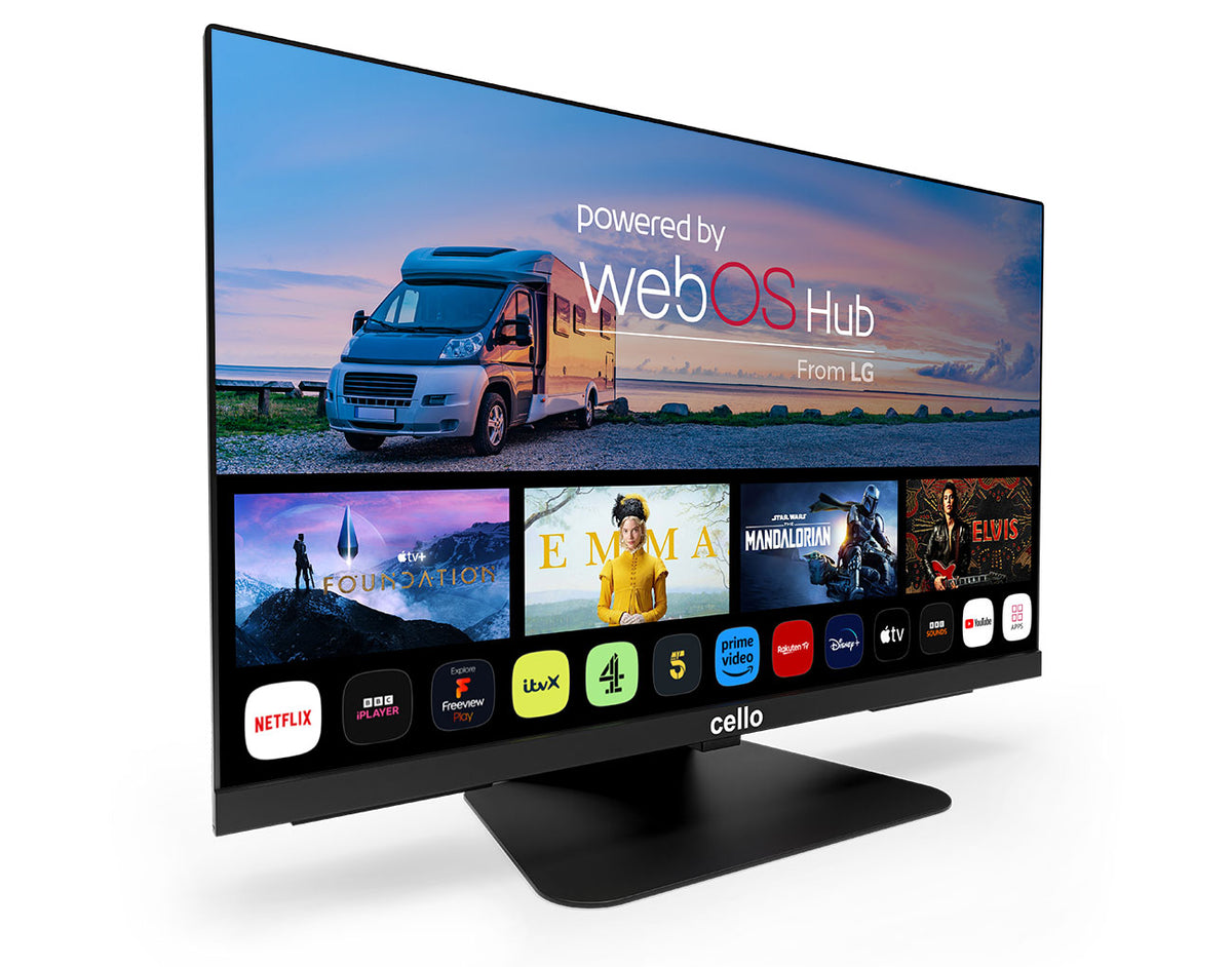 C2224WSF-TRAV 22″ Smart WebOS 12-Volt TV with DVD & Perfect Pitch Soun ...