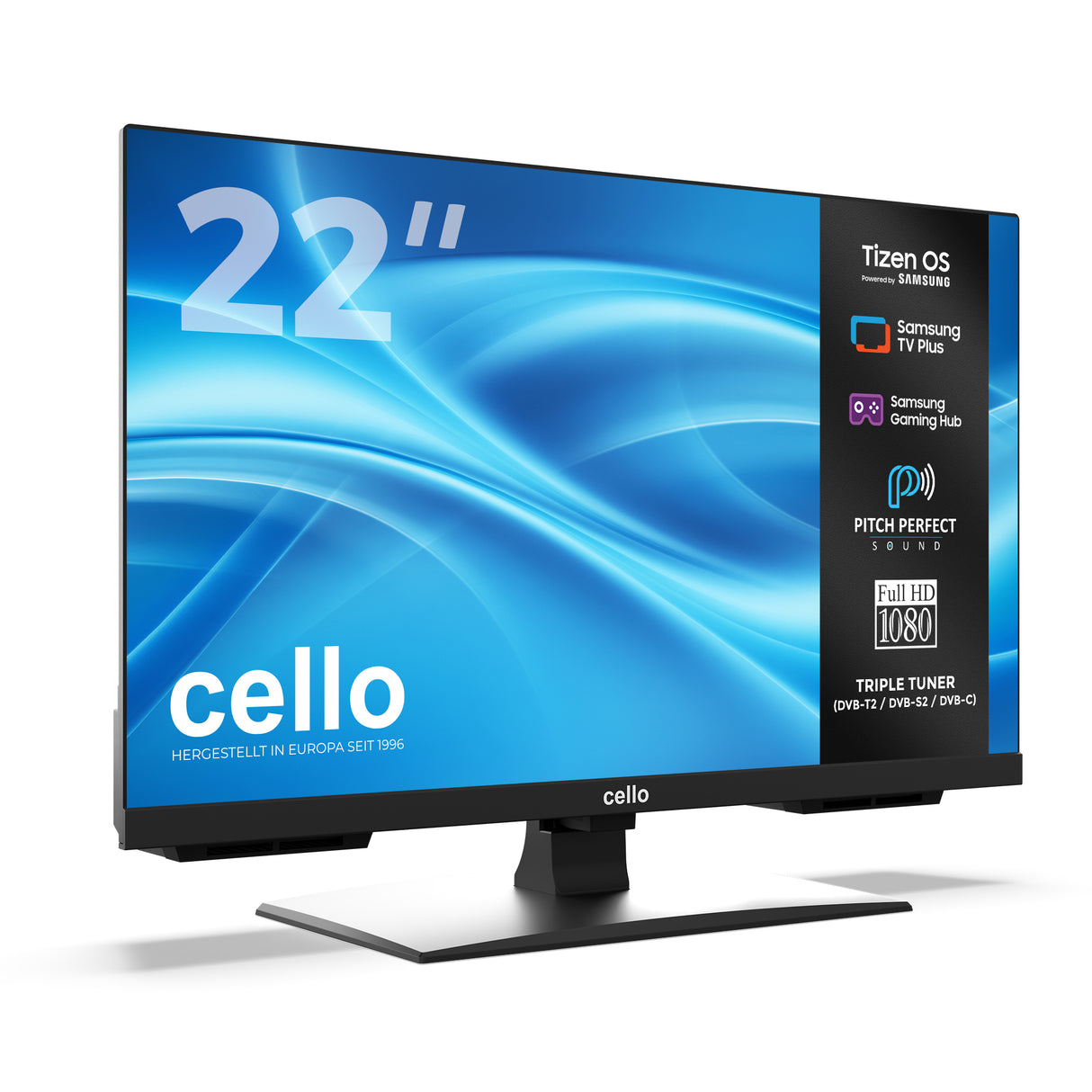 22 Zoll Smart Samsung Plus TV mit rahmenlosem Bildschirm