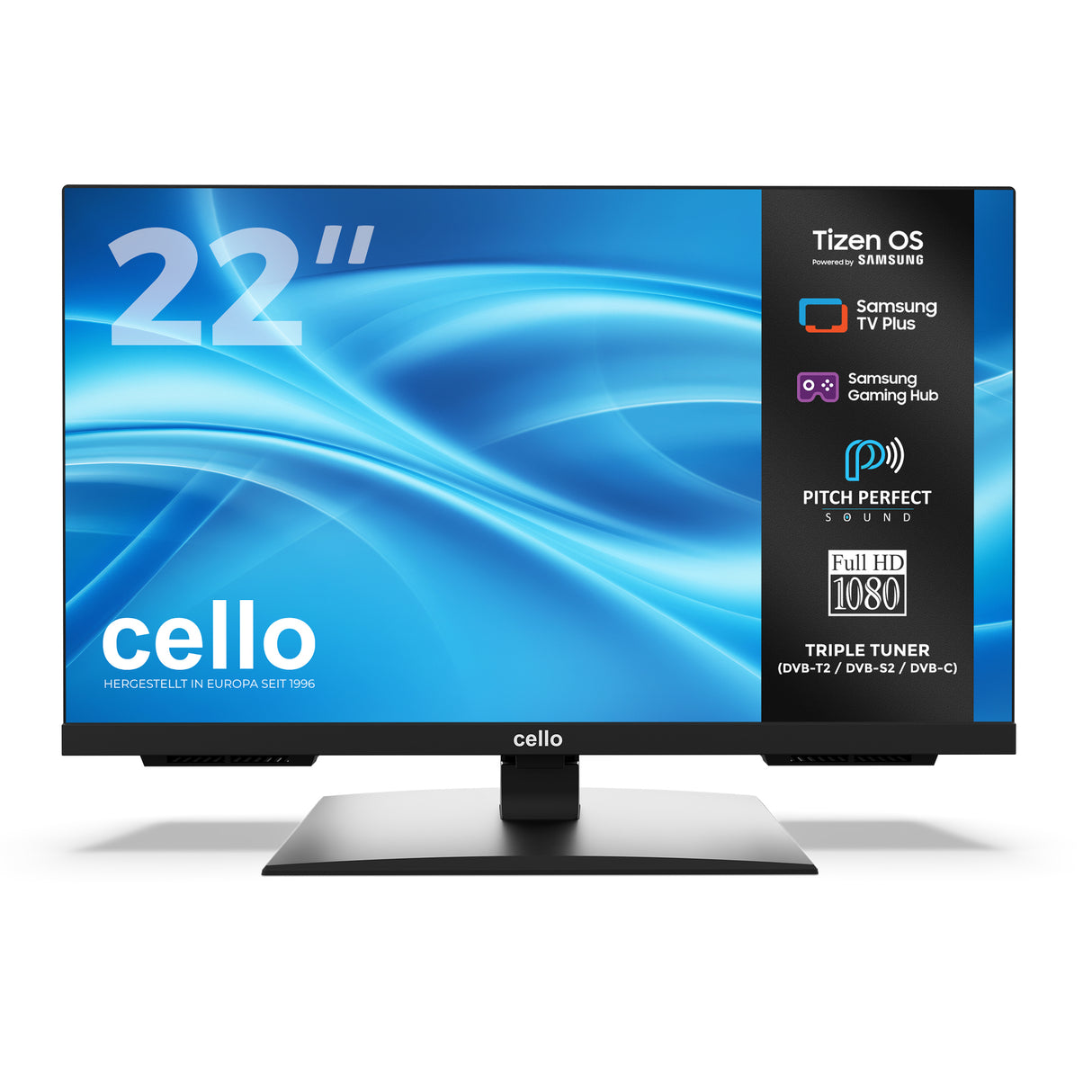 22 Zoll Smart Samsung Plus TV mit rahmenlosem Bildschirm