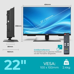 22 Zoll Smart Samsung Plus TV mit rahmenlosem Bildschirm