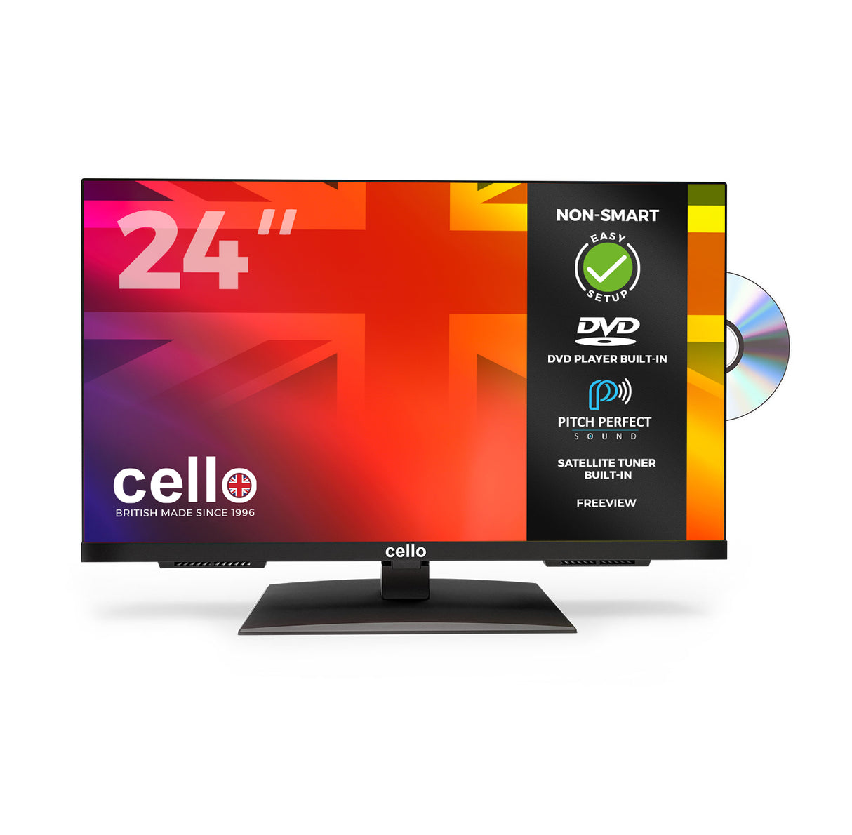 24” HD TV with built-in DVD Player & Perfect Pitch Sound