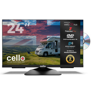 C2425WSF - TRAV 24″ Smart WebOS TV & DVD 12-Volt Traveller TV with Freeview Play