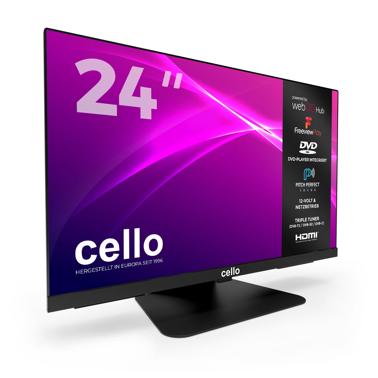 24″ Smart WebOS TV & DVD 12-Volt Traveller TV mit Freeview Play