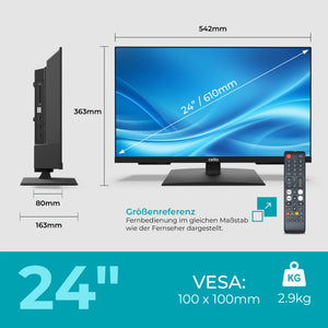 24 Zoll Smart Samsung Plus TV mit rahmenlosem Design